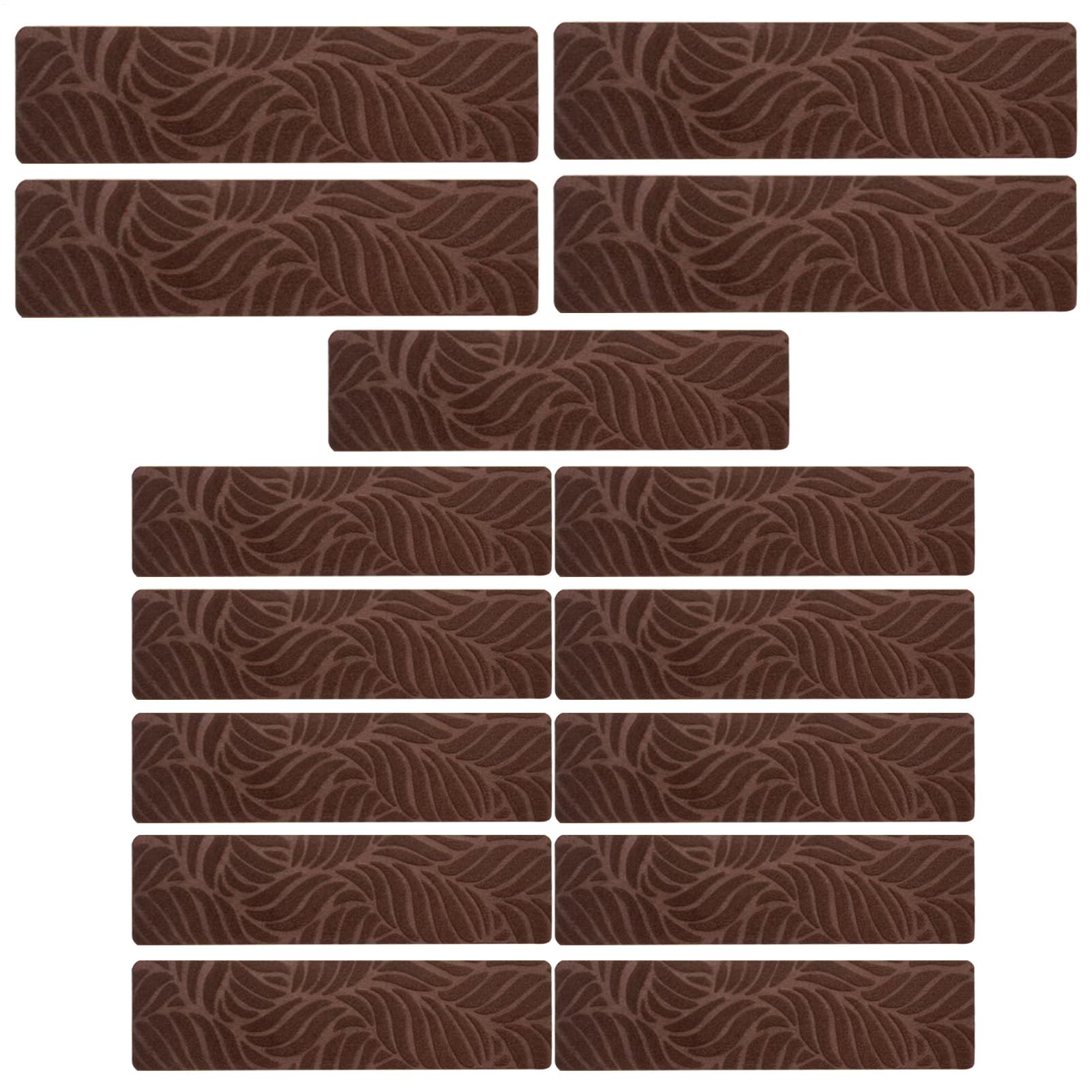 Alfombra de Escaleras Alfombra Adhesiva Antideslizante Reutilizable para | 15 Piezas Alfombrilla Antideslizante Escalones Madera para Pasillo de Escalera Interior, Niños, Anciano