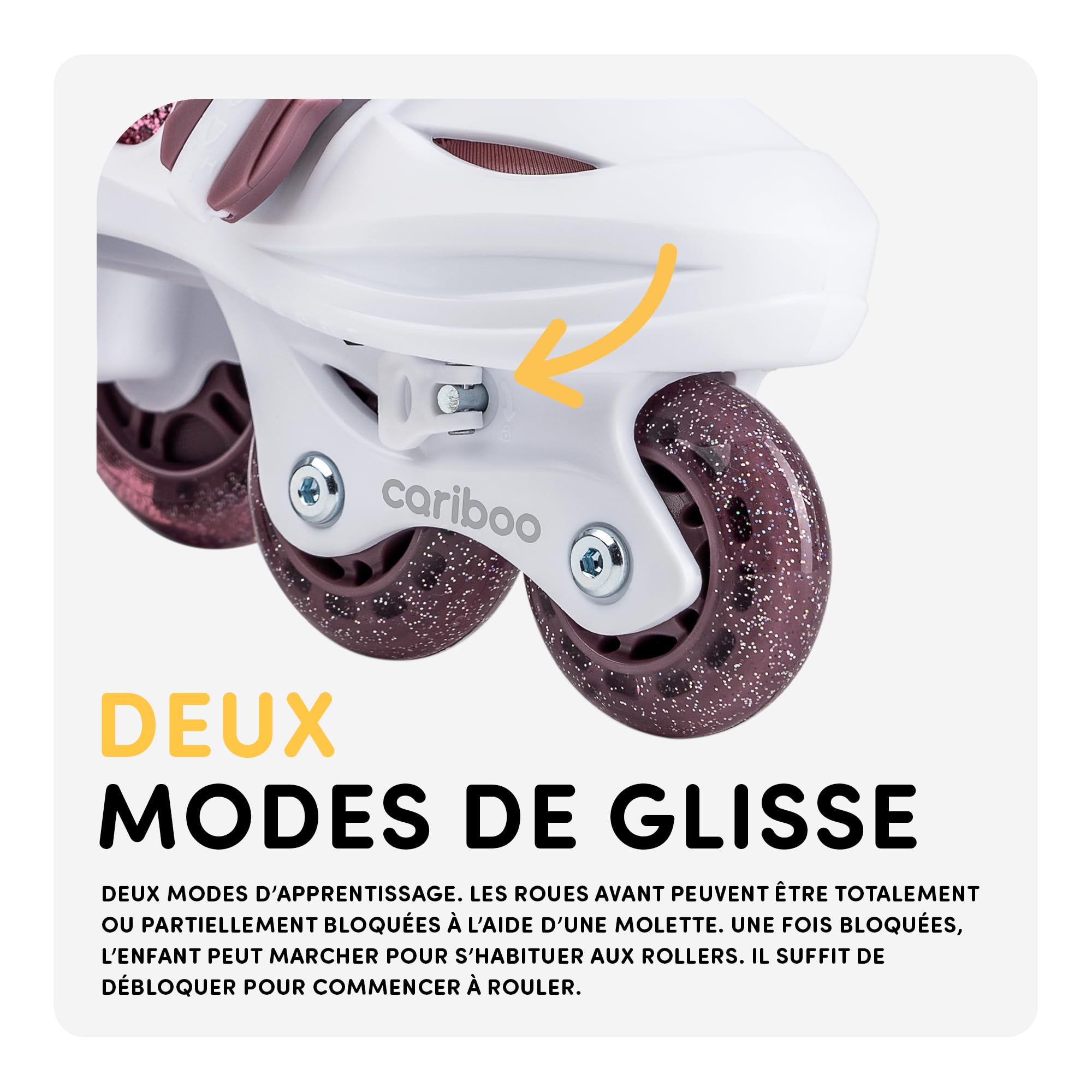 cariboo Patins À roulettes pour Enfants Taille Ajustable Rollers pour Débutants avec des Roues À Paillettes Ballerina