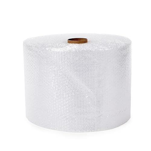 Amazon Basics Bubble Cushioning Wrap Packing Material for Fragile Items, Perforated, 12 inch x 175 ft Long Roll, Small 3/16", Clear - Clear - 12 inch x 175 ft