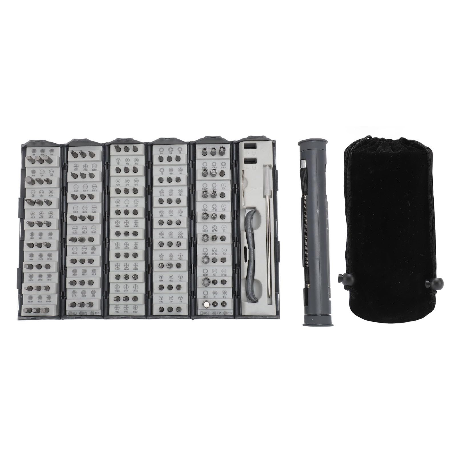 120pcs Screwdriver Head Magnetic Handle Steel Bits Precision Screwdriver Set with Portable Storage Case Accessories for Computer PC