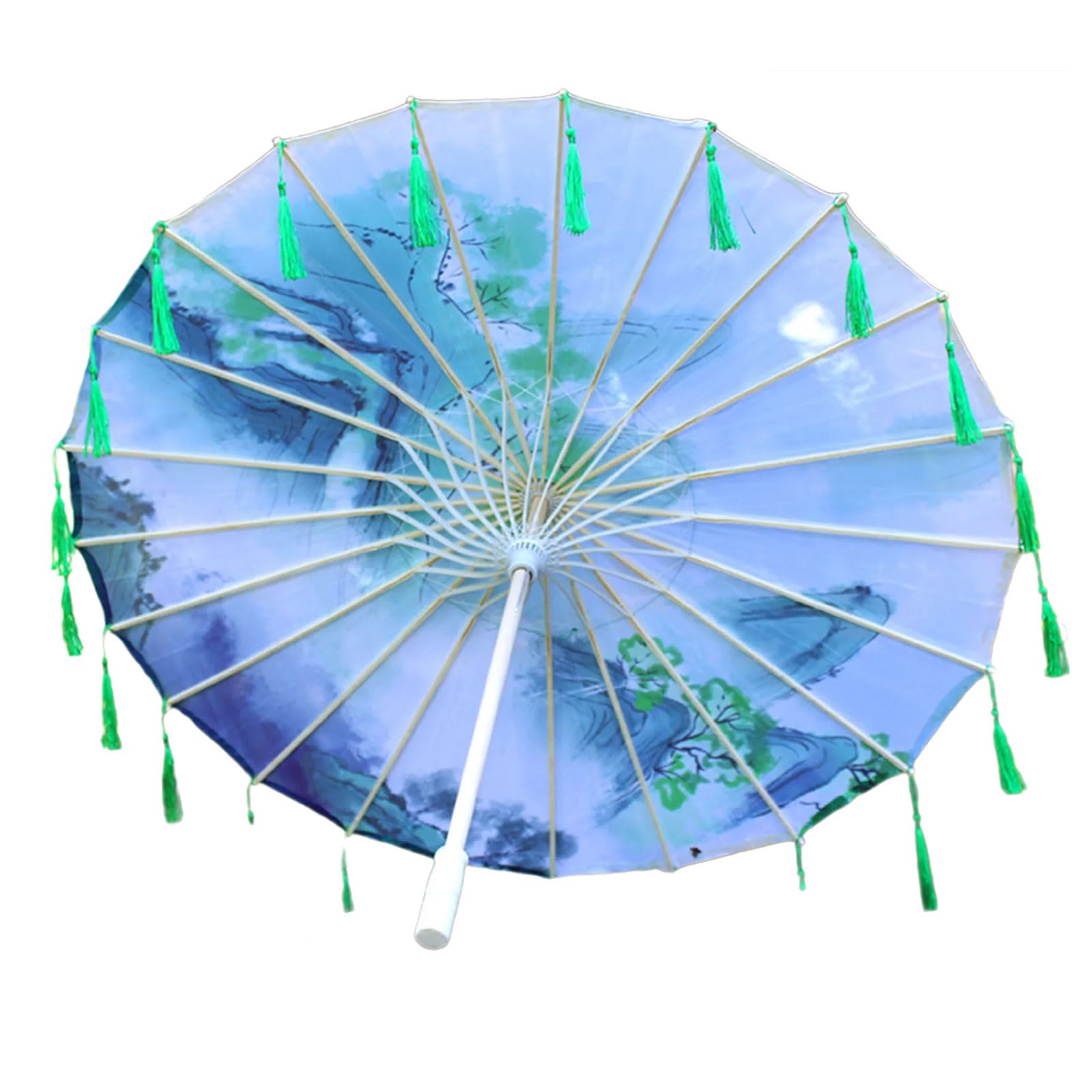 Buxuaaaa Umbrella Chinese Umbrella Dance Tassels Silk for Wedding Traditional Parasol Chinese Art Dance