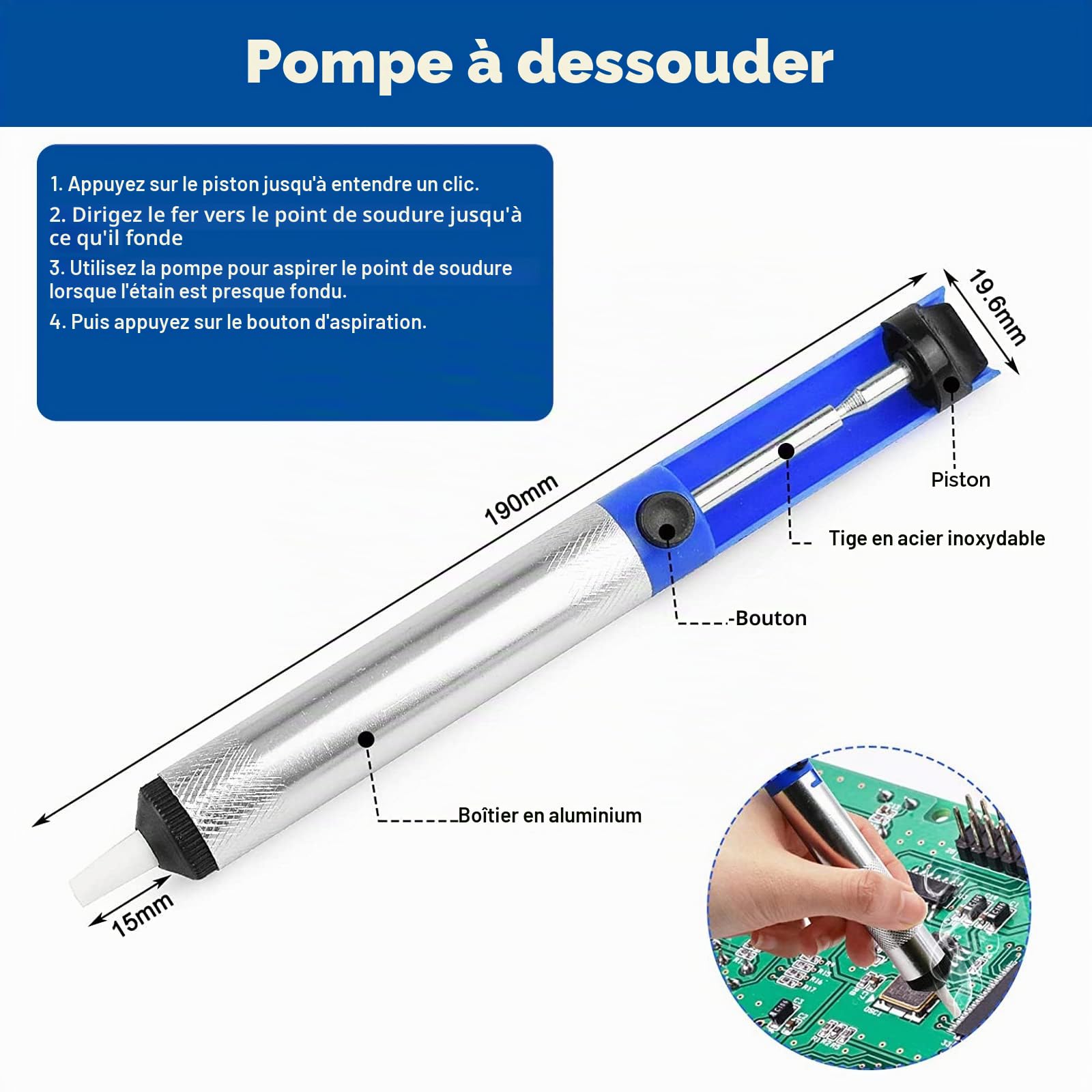Kit pistolet à souder électronique 60 W avec 5 pannes à souder, pompe à dessouder, pince à épiler, fils de soudure, support et tournevis cruciforme pour réparation automobile, bricolage (Vert)