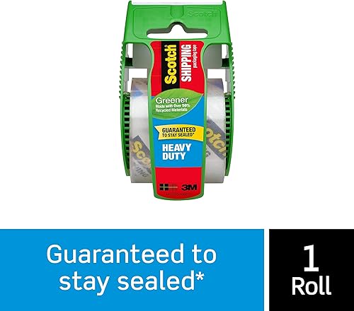 Miniatura 2 de Scotch Cinta de embalaje de envío ecológica resistente, 1 rollo con dispensador, 1.88 pulgadas de ancho x 700 pulgadas, núcleo de 1.5 pulgadas,