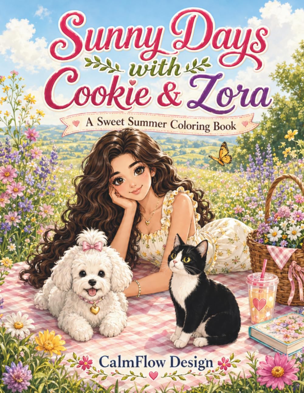 Sunny Days with Cookie & Zora: A Sweet Summer Coloring Book for Kids (Raluca, Cookie & Zora)