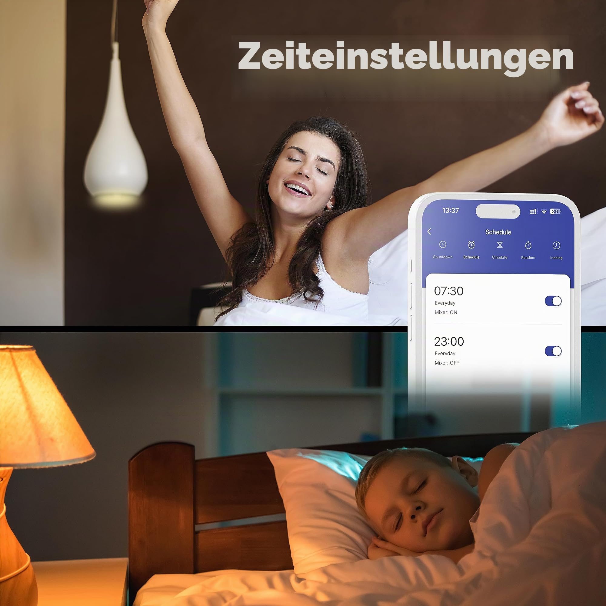 TELLUR SMART WLAN Steckdosenleiste, WLAN Mehrfachsteckdosen Alexa, WLAN Steckdose Kompatibel mit Alexa, Google, Tuya, SmartLife 3 x Steckdosen, 1 x PD30W, 1 x USB QC18W 2 x USB 2.4A, 2m Kabel, 2500W