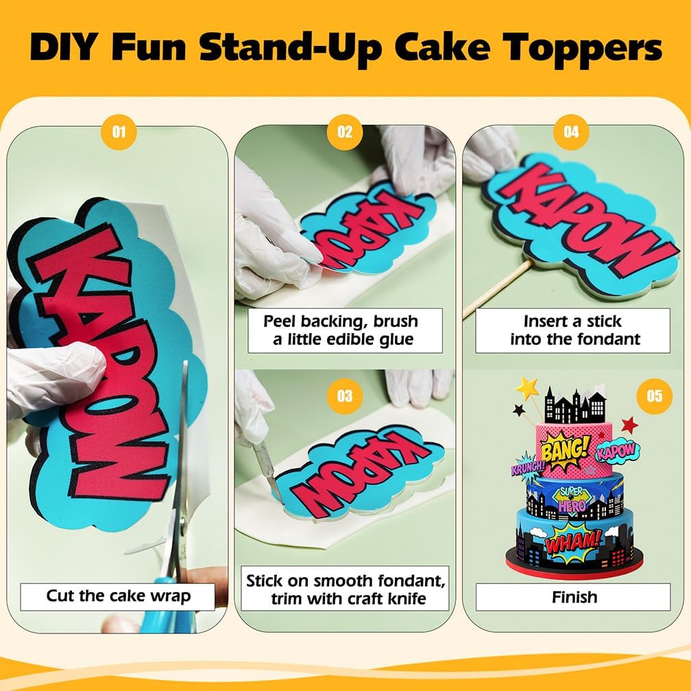 Edible Cake Wrap Skyscraper City Cupcake Topper Border Decoration 1 Random Strip