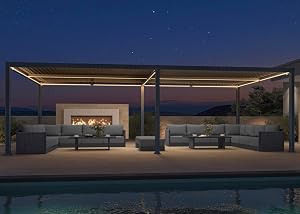 PURPLE LEAF 92KS 13' x 25' Pergola with LED