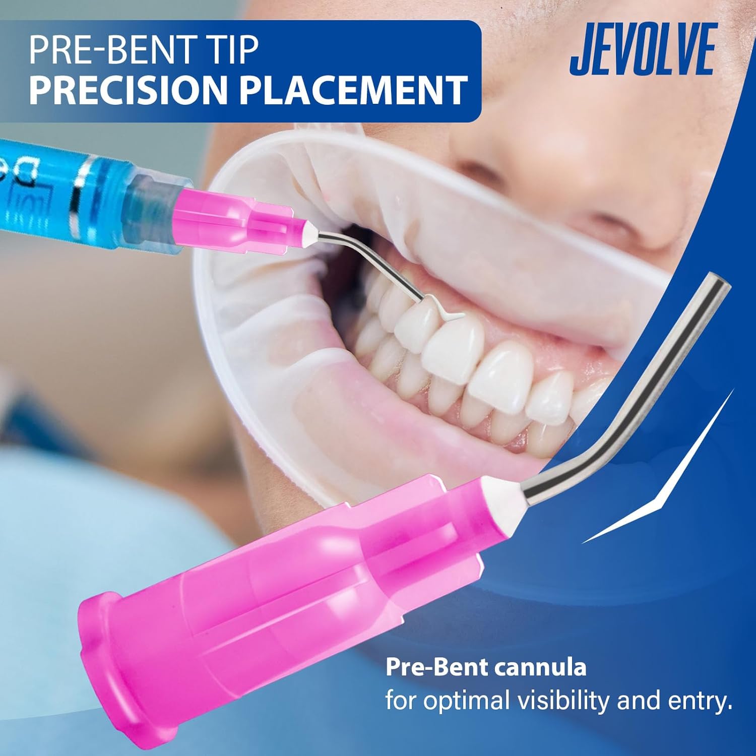 100 Pcs Dental Grade 18G Pre Bent Flow Dispensing Etch Tips | Blunt Tip Dispensing Disposable Oral Irrigation Tips for Multi-Use