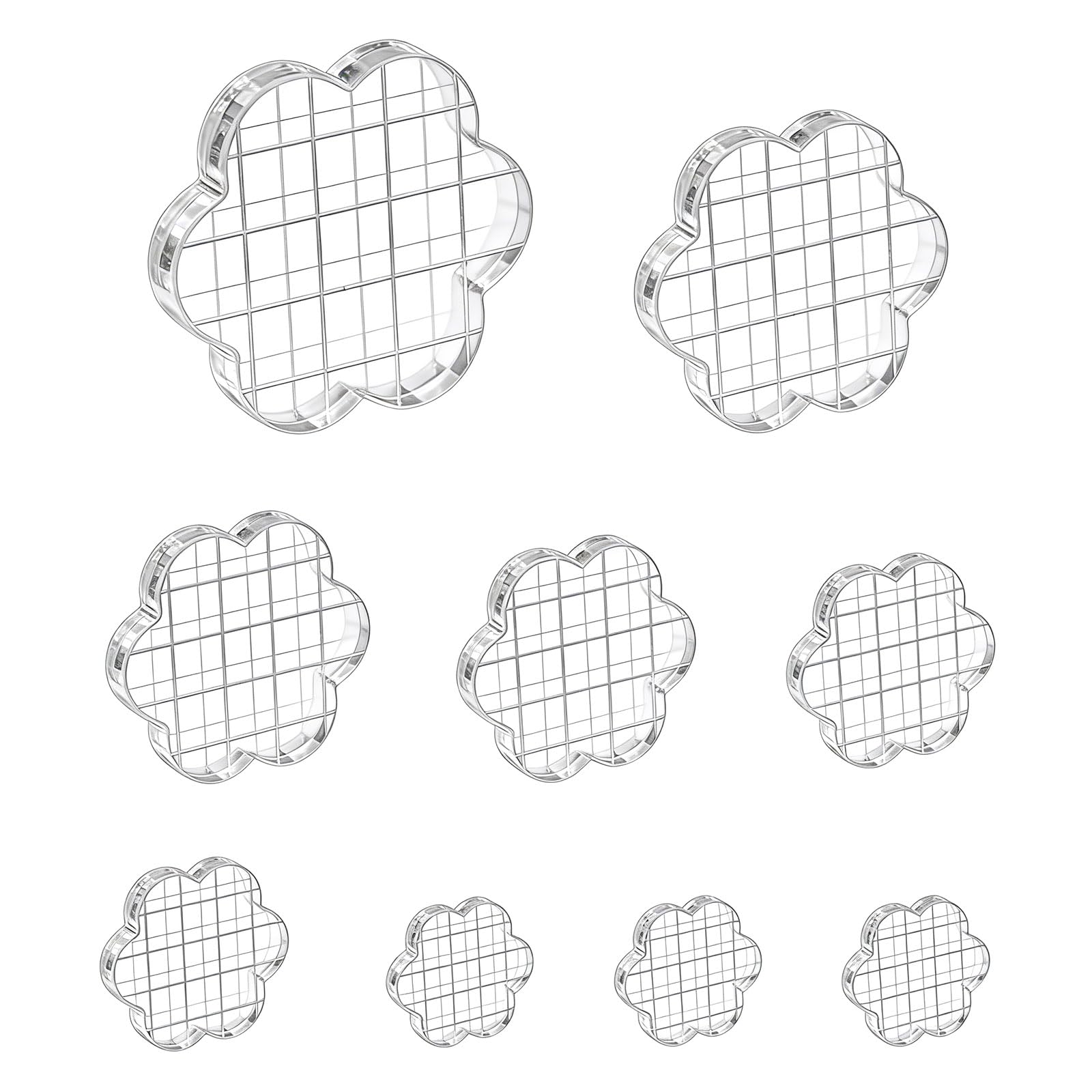 Msioytog 6 / 9Pcs Multipurpose Scrapbooking Stamper Blocks Acrylic Stamper Blocks with Alignment Guide for Journal Card Making Craft Stamping