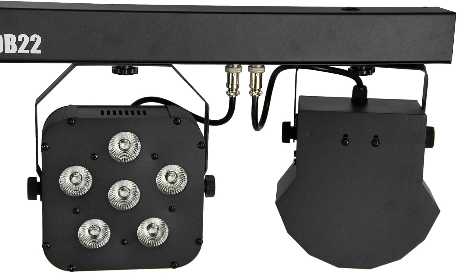 Gearlux 4-in-1 LED Party Bar Derby Light 2 X 6PCS 8-Watt RGBW Bright LEDs and 2 X 2PCS 10-Watt Warm LEDs for Halloween, Party, Wedding, Christmas and Stage Parties