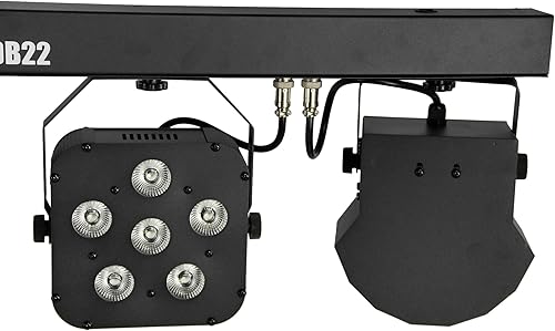 Miniatura 3 de Gearlux Luz LED 4 en 1 para barra de fiesta, 2 x 6 luces LED brillantes RGBW de 8 vatios y 2 LED cálidos de 10 vatios para Halloween, fiesta, boda,