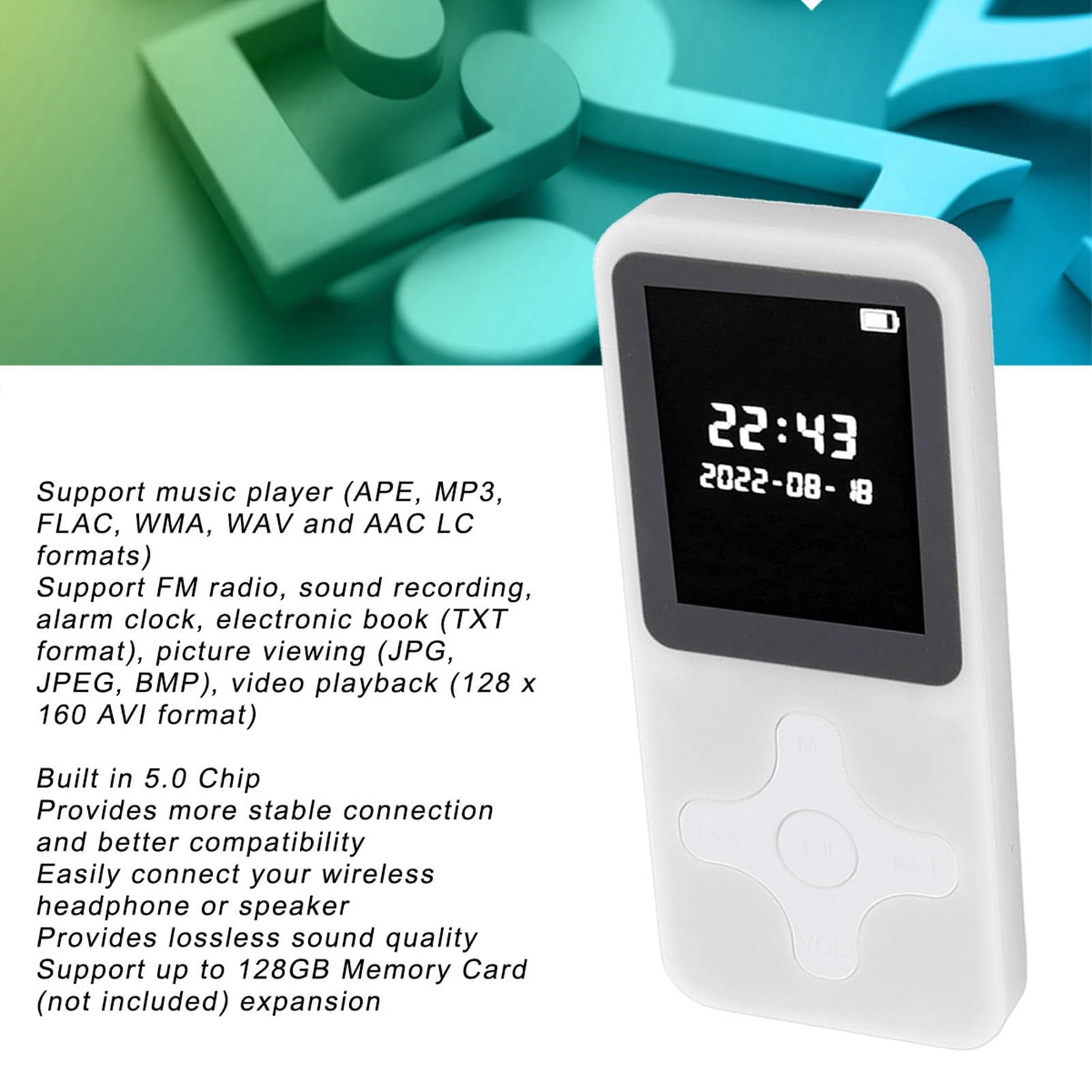 Amazon.co.jp: MP3 プレーヤー、 5.0 ポータブル音楽プレーヤー