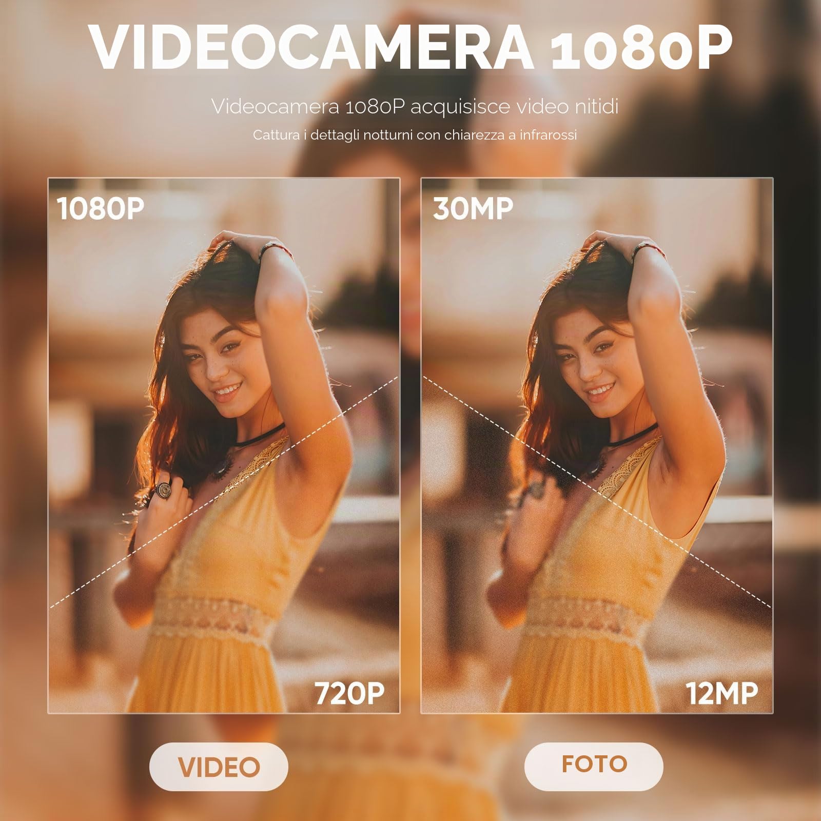 ORDRO Videocamera Full HD 1080P per Visione Notturna YouTube - LCD 3.0 Pollici, Rotazione 270 Gradi, 16X Zoom Digitale - Con 2 Batterie e Scheda SD da 16 GB