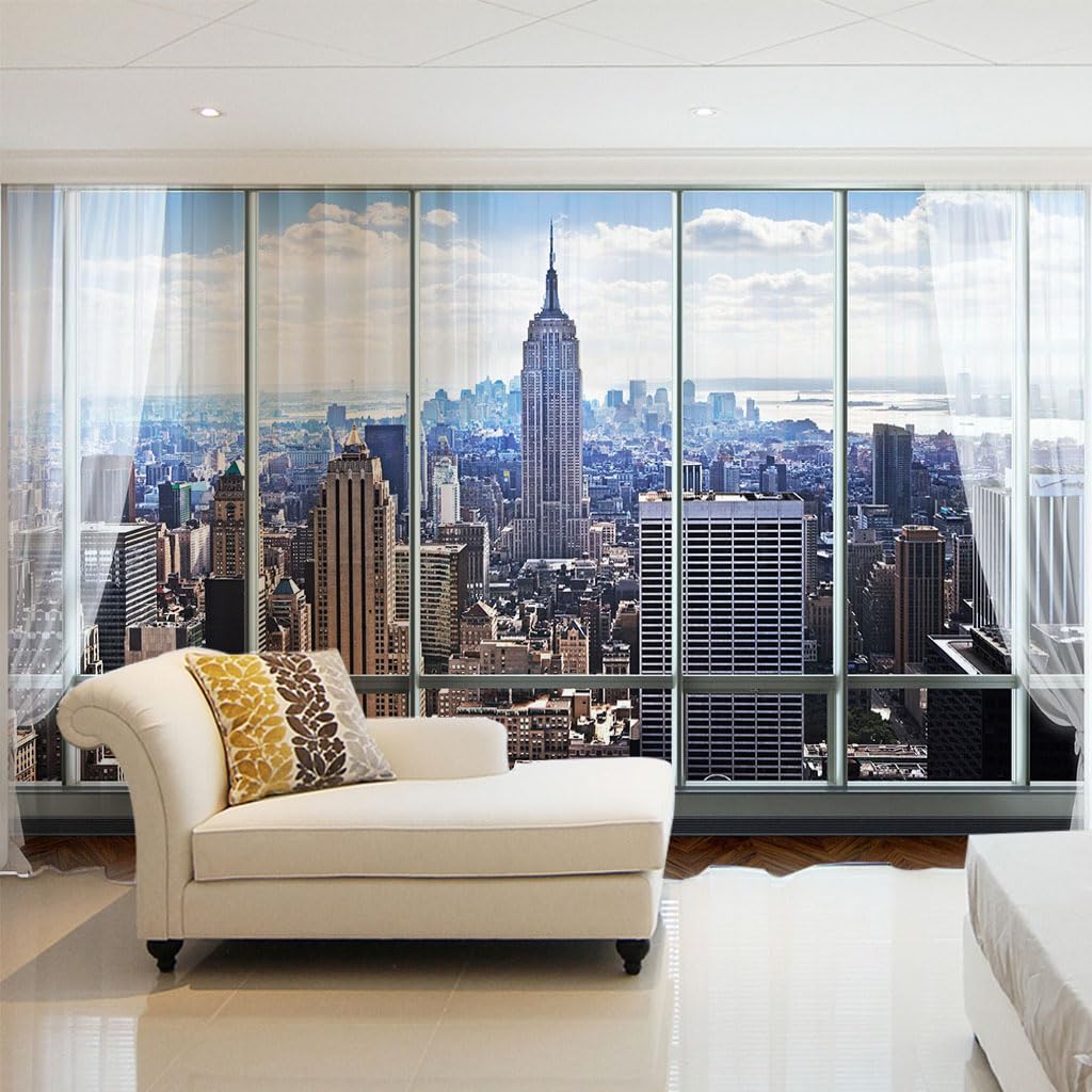 Rideaux de fenêtre transparents rideau à oeillets 140x240 voile salon New York