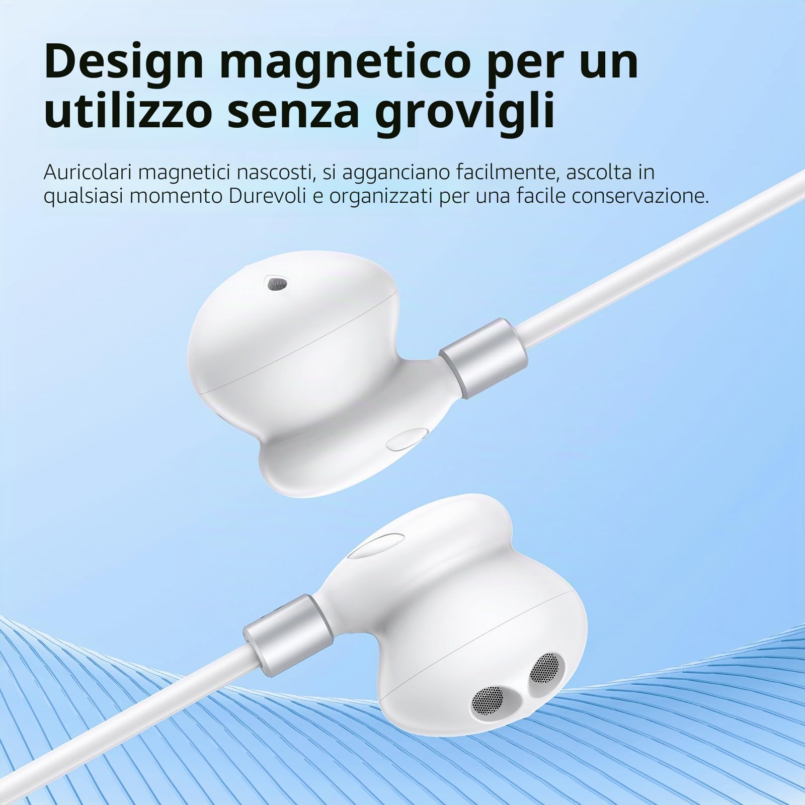 Cuffie USB-C Con Microfono Hi-Fi Per IPhone 16/15 E Android, Suono Stereo Con Filo, Pacco Da 2, Ergonomiche In-ear