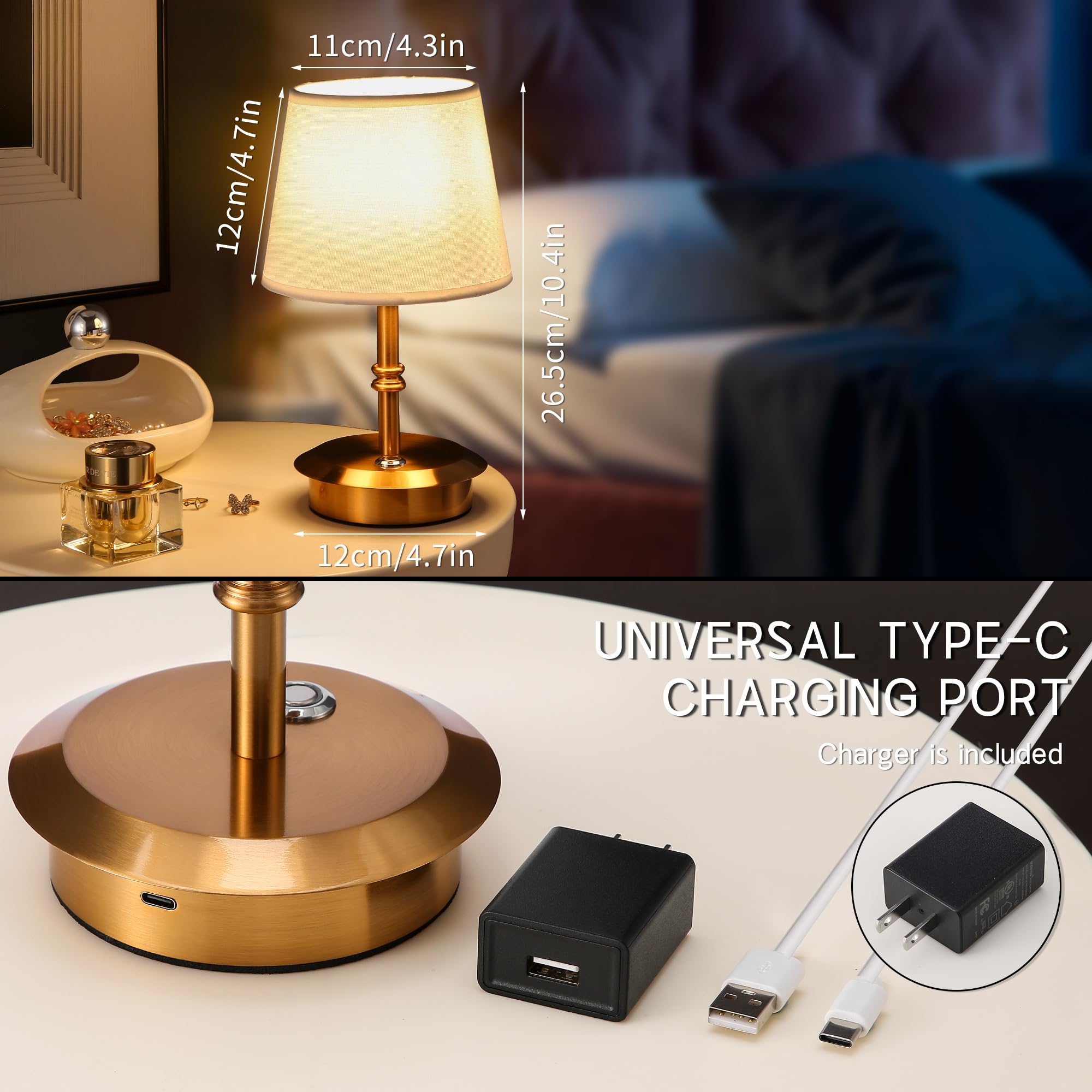 Amazon.co.jp : モダンなコードレス小型テーブルランプ、ポータブルLED