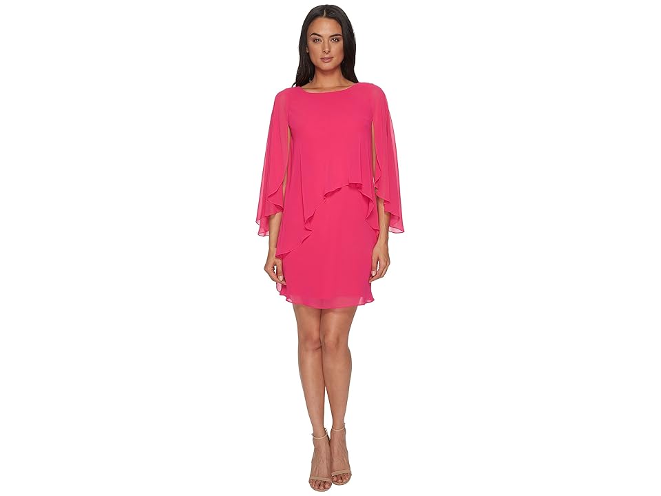 

LAUREN Ralph Lauren Apollonia Georgette Dress (Tropic Pink) Women's Dress