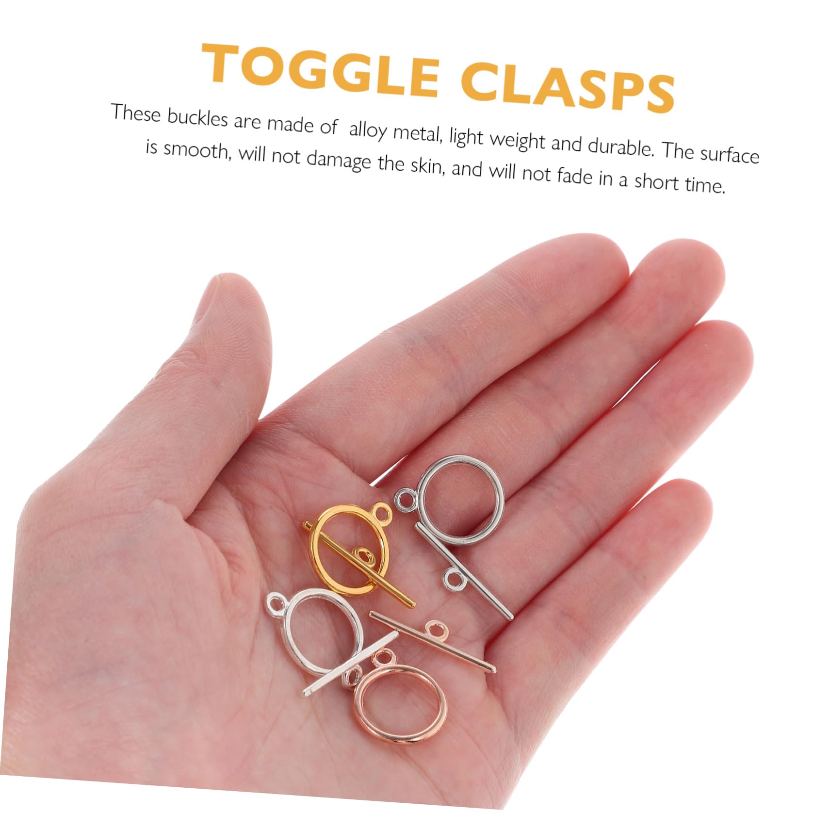 EXCEART Chiusure Toggle Per Gioielli Di Connettori Rotondi Eleganti Per Collane Bracciali e Progetti Fai Te