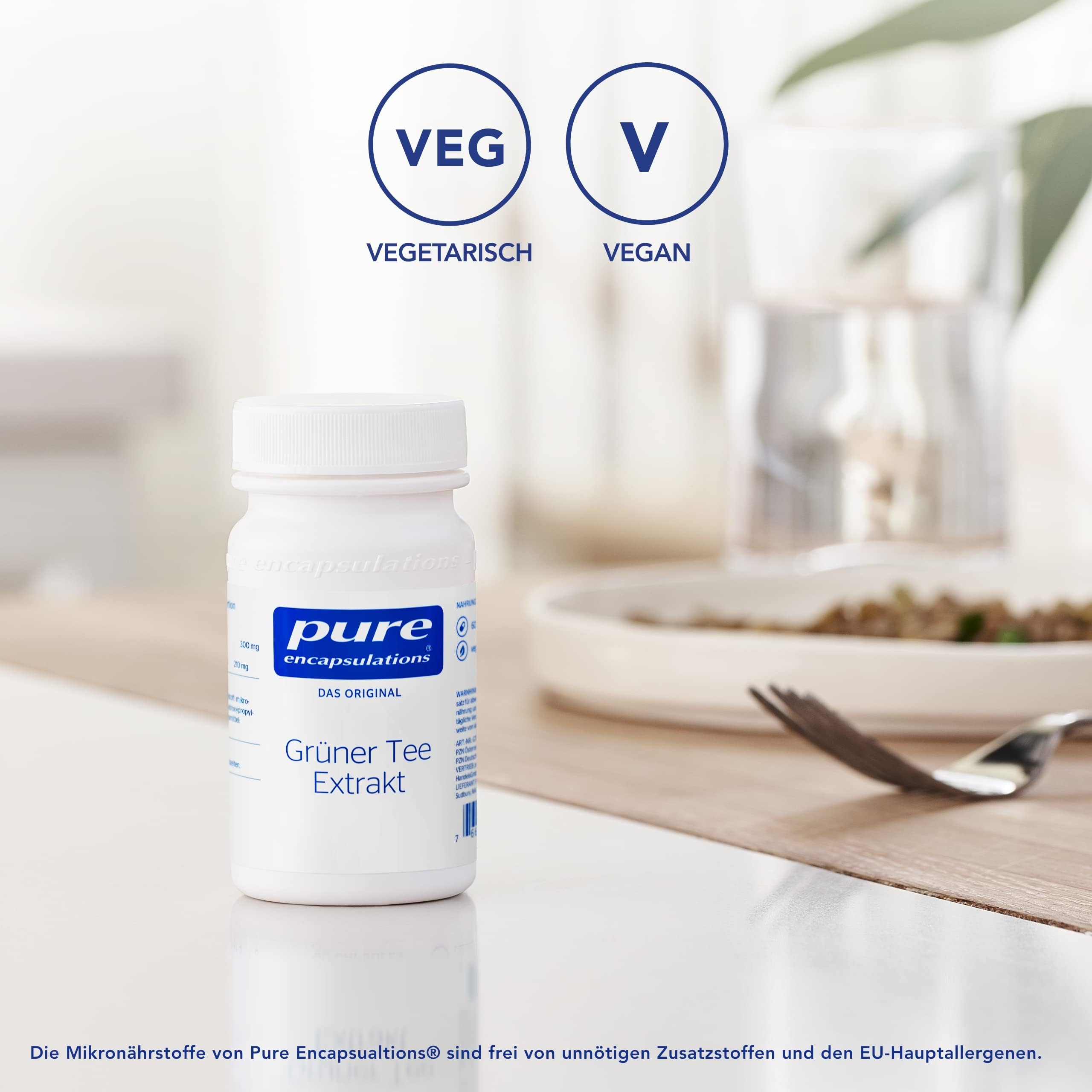 Pure Encapsulations - Grüner Tee Extrakt - Hochdosiertes EGCG und Catechine - 60 Kapseln