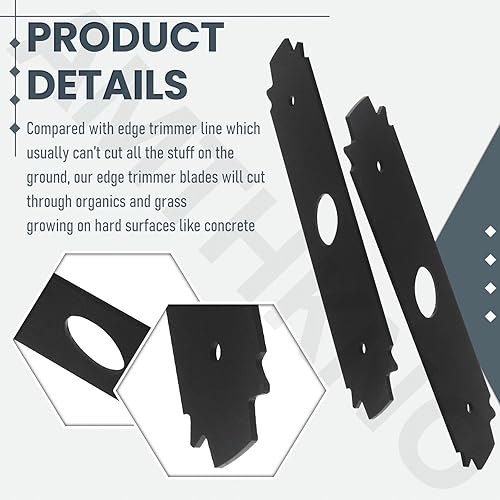 Miniatura 5 de AC04215 - Cuchilla reversible de acero endurecido resistente, para repuesto Ryobi de 8 pulgadas, compatible con los modelos de bordes UT50500,