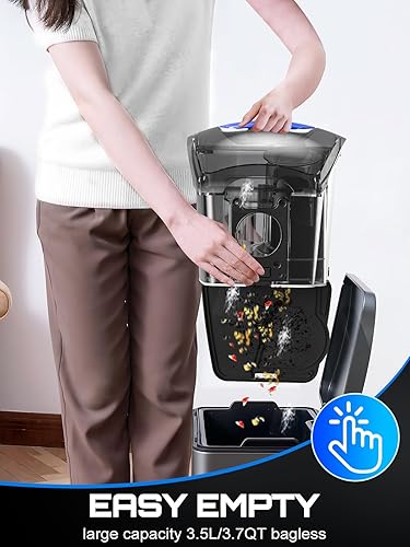 Miniatura 8 de Aspiradora de recipiente, 32 Kpa y 1600 W Cyclon Power, sin bolsa, para el hogar, taza de polvo grande de 3.7 cuartos de galón, aspiradora ligera