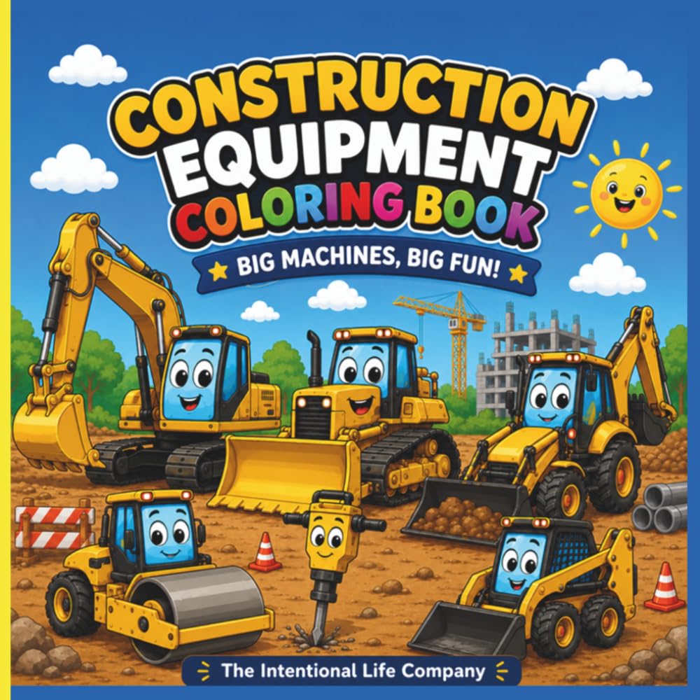 Construction Equipment Coloring Book: Big Machines, Big Fun!
