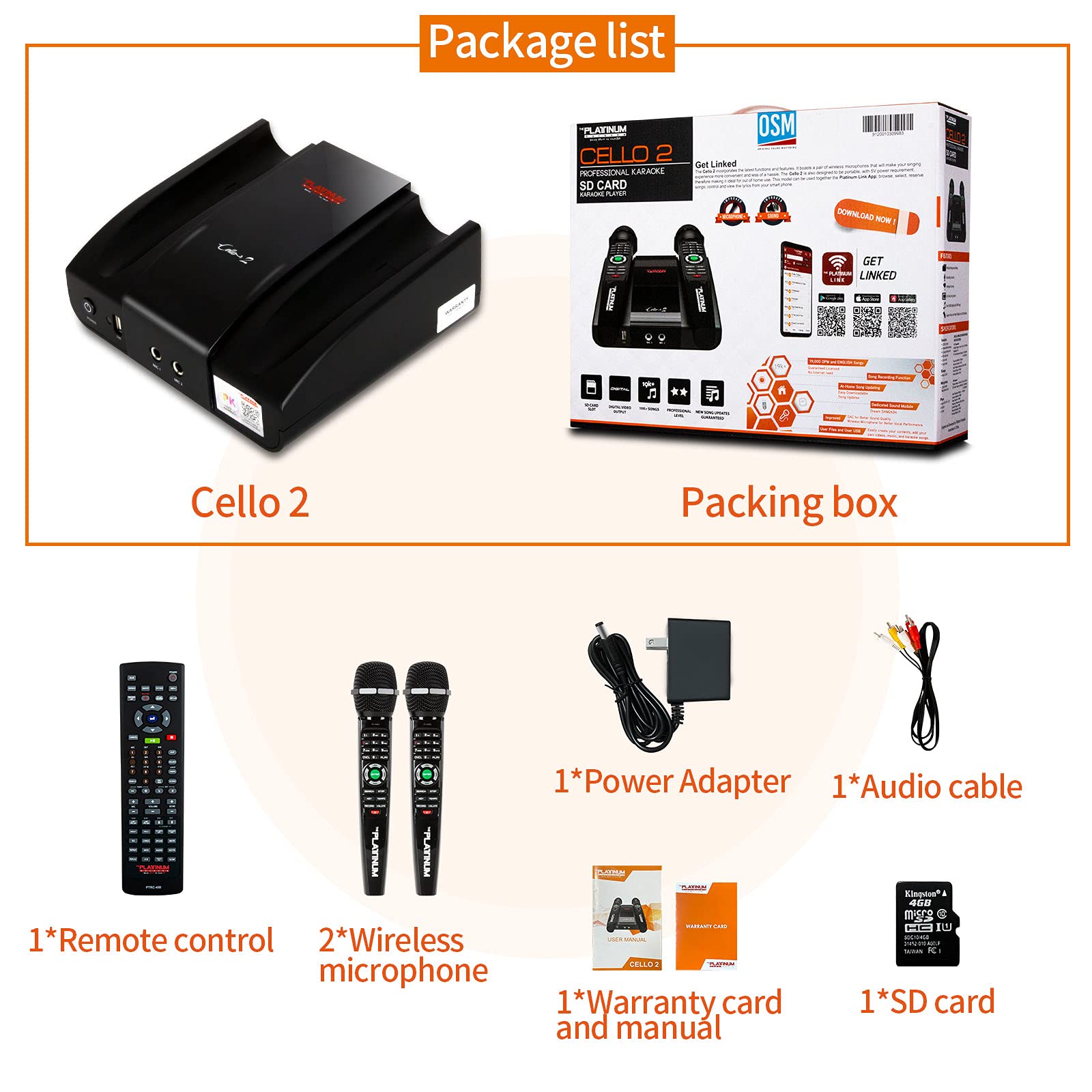 Buy 2022 New The Platinum CELLO2 Karaoke Machine, Over 23K Songs 7K