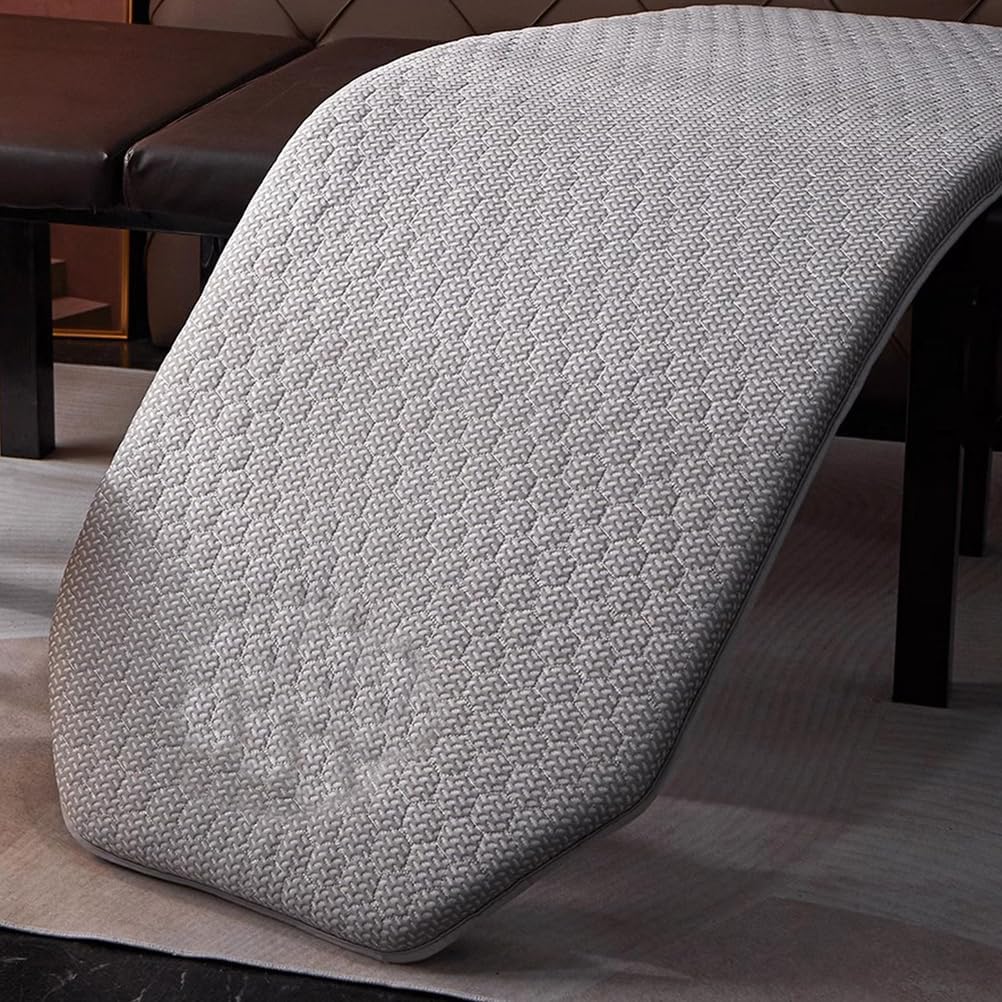 Gray(t),185 * 70cm/3cm,LDLCYCN Foam Lash Bed Foam Topper Thicken 3Cm/7Cm Massage Table Pad with 4 Corner Strap Anti-Slip Comfortable Spa Massage Table Mattress Topper Square Round Trapezoidal Head