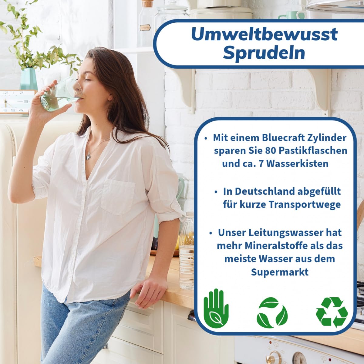 4x CO2-Kartusche Soda 425g Kohlensäure Zylinder für bis zu 240 Liter Sprudel Wasser | abgefüllt in Deutschland | Kompatibel mit gängigen Sprudlern | Universal einsetzbar & kinderleicht austauschbar