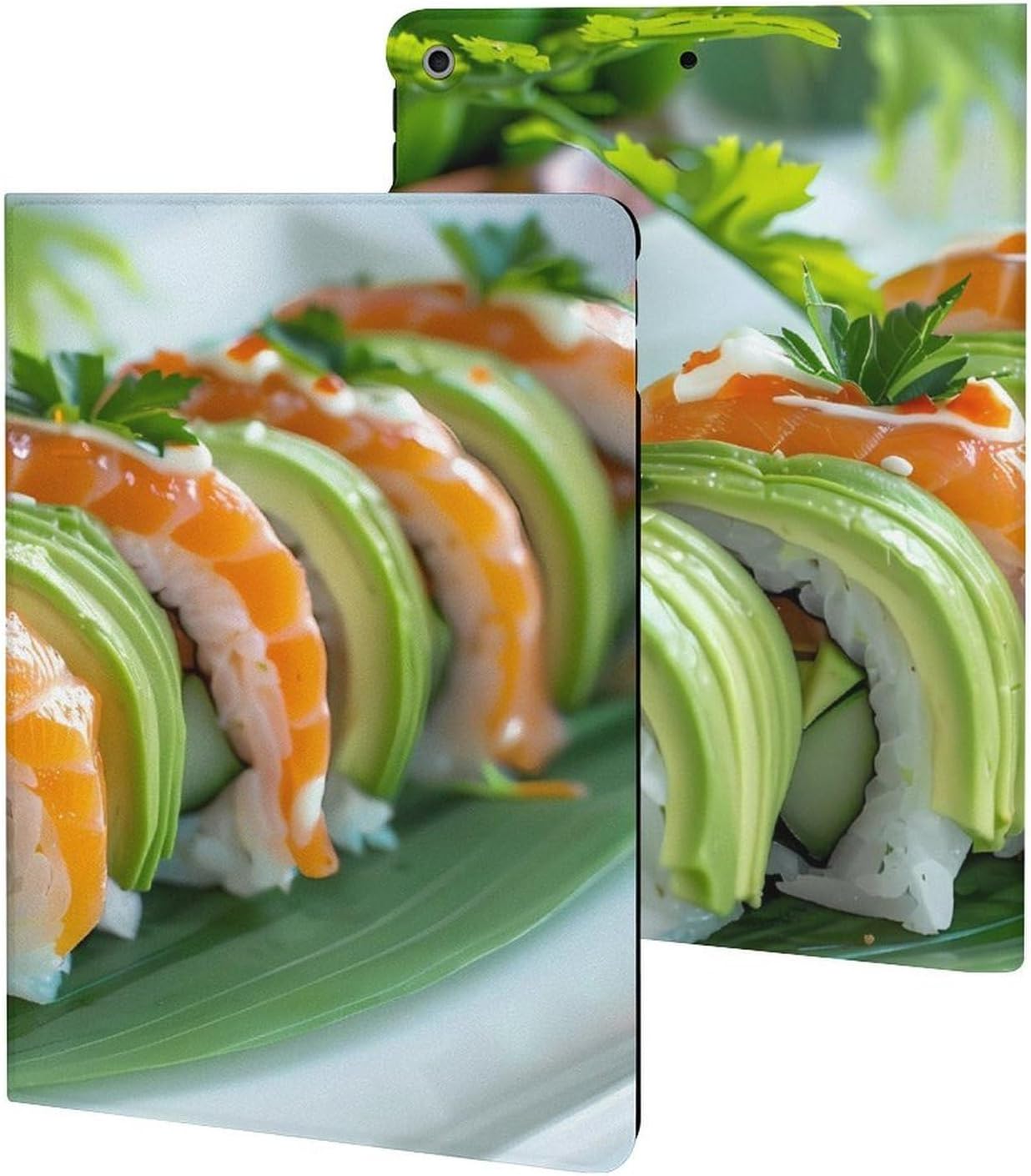 Sushi Dill Pickles Print Printed Case Trifold Stand Protective Cover Compatible with ipad 2019/2020/2021(10.2in)