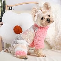 Vista 3 de Pijamas para perro Pjs suéter de vellón para perro, ropa para cachorros lindos para perros pequeños, chihuahua, Yorkie, ropa para niñas y niños