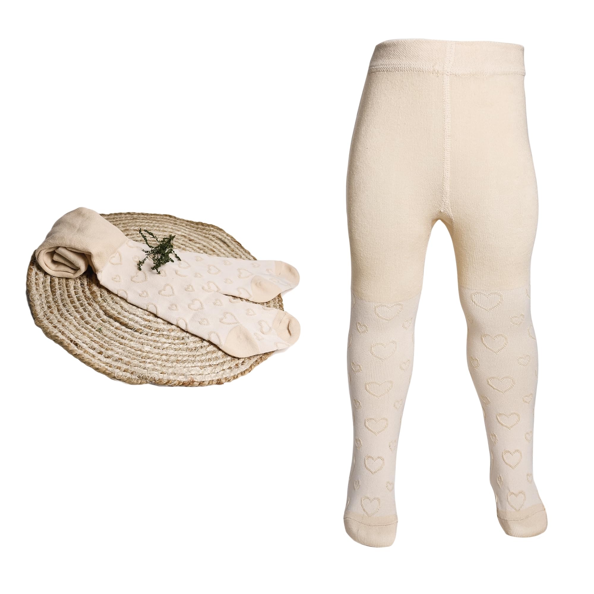 THE LITTLE LOOKERS Baby Tights Thick Toddler Baby Girl Seamless Knit Leggings Thick Solid Cotton Stockings Footed Pants Pantyhose for Years Baby