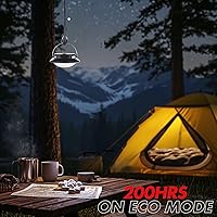 Vista 3 de SUBOOS Gen 2 Pro 3000LM UFO Linterna de Camping Recargable, Luz Portátil para Tienda de Campaña, 200h de Duración, Impermeable para Camping, Toldo