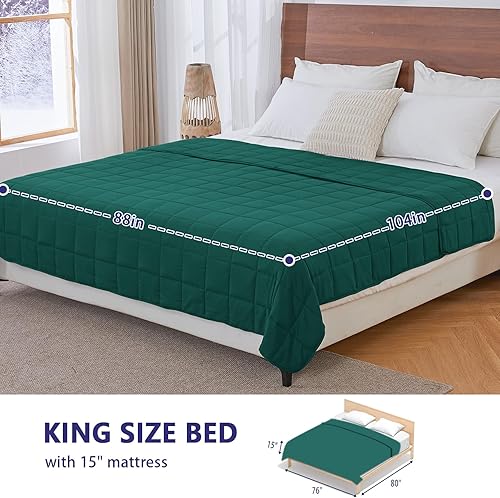 Vista 245 de yescool - Manta con peso, 10 libras, fresca, transpirable, con cuentas de cristal prémium, lavable a máquina, para dormir, 90-110 libras, 41 x 60