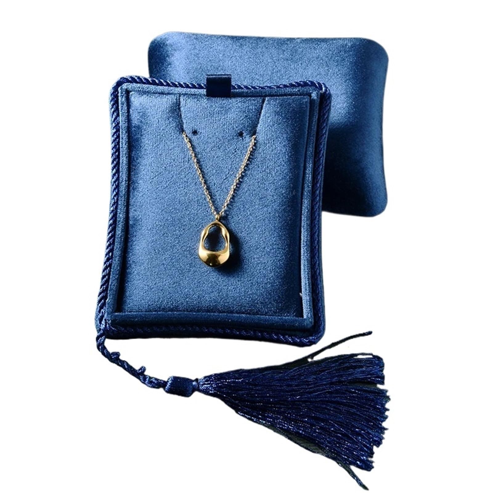 WEOKDFHA Jewelry Storage Bag Plush Velvet Necklace Jewelry Box Suede Tassel Portable Travel Storage Jewelers Pendant Packaging Boxes(Color-12)