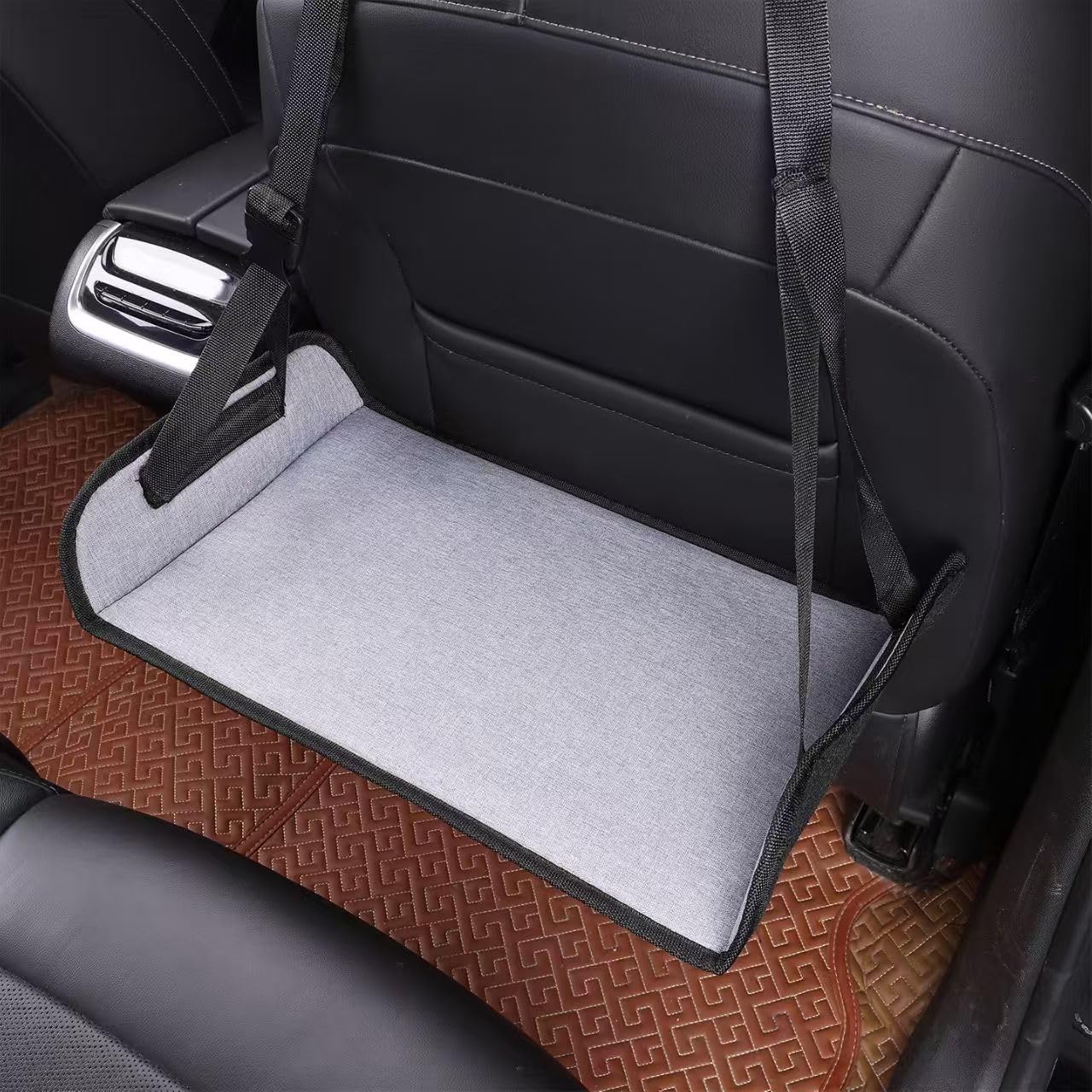 ONEMAJI Car Rear Seat Footrest Leg Rest Pad for BMW iX (i20 LCI, facelift 2025) 2025 2026, Vehicle Passenger Travel Footrest Hammock Auto Seat Leg Support Extension,C