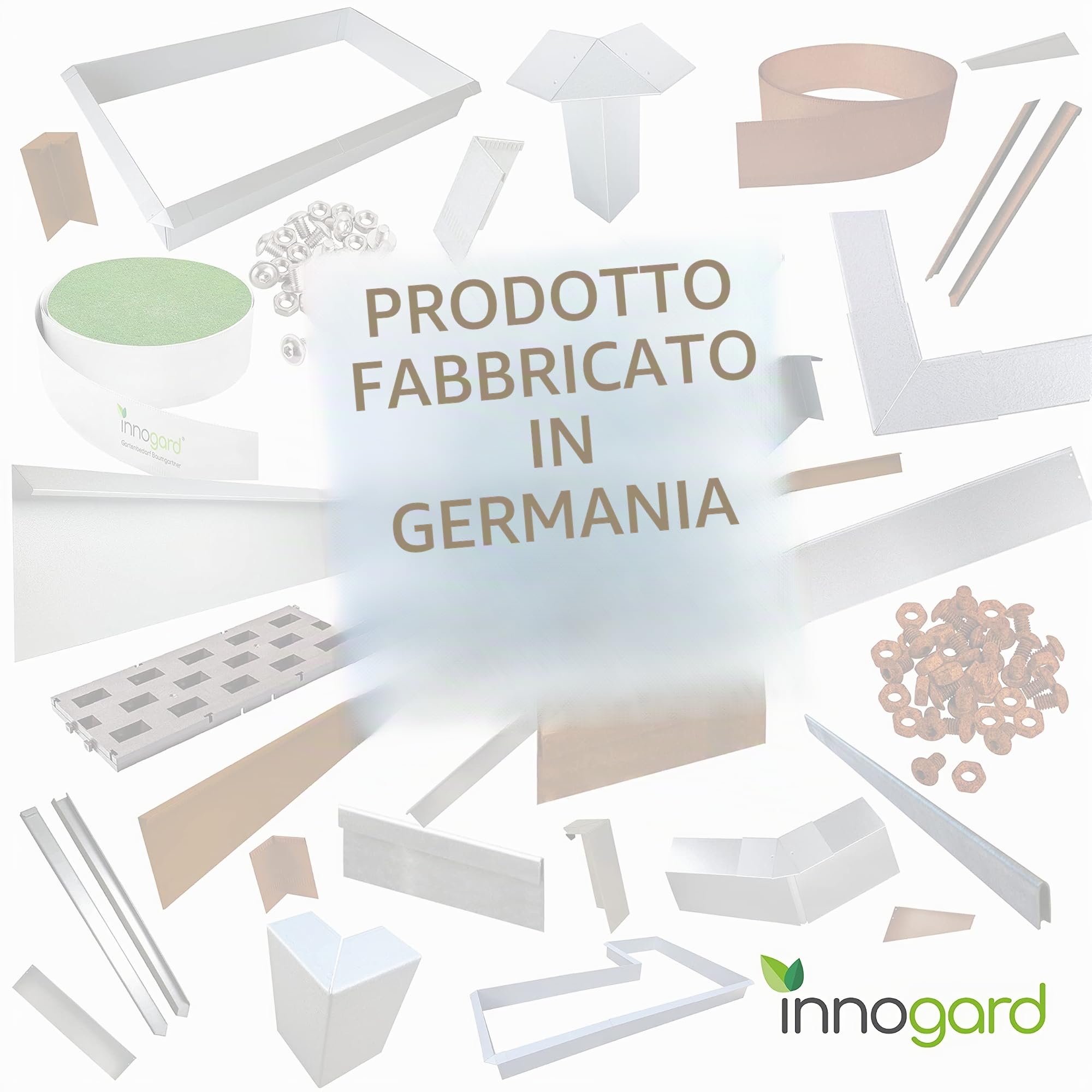 innogard S7050-013- recinto per lumache a L 16 Pezzi, zincato a Caldo, 1x connettore 270°, 5X Angolo 90°, 10x Pannello Laterale 1 m
