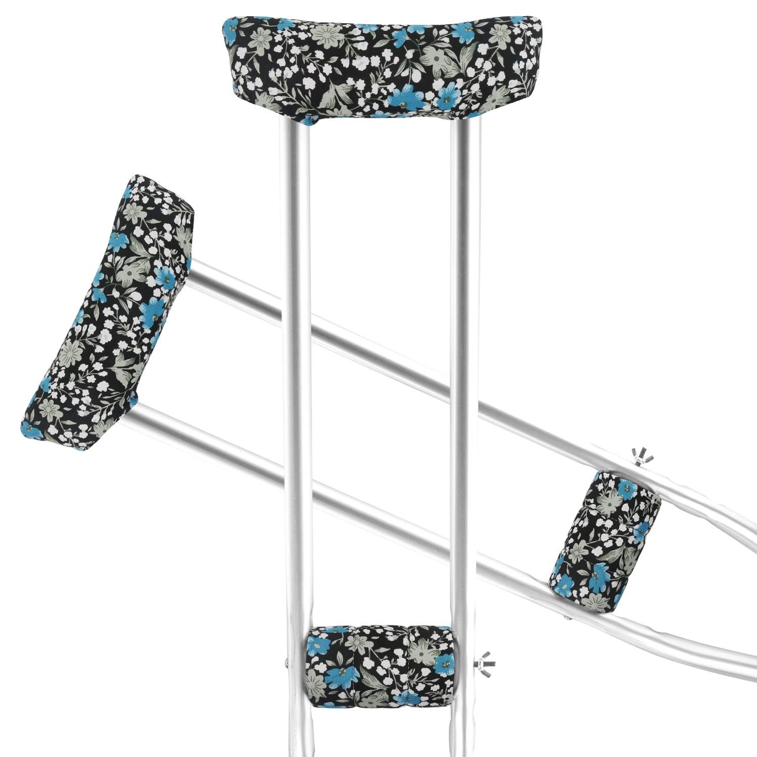 TOMMHANES AMISGUOER Crutch Underarm Pads & Hand Grip Covers - Washable OneSize (2 Armpit, 2 Hand Cushion) Multi-Color