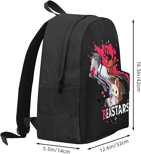 Miniatura 3 de Anime Beastars - Mochila ligera unisex a la moda, casual, bolsa de viaje, Negro -, Mochilas de mochila