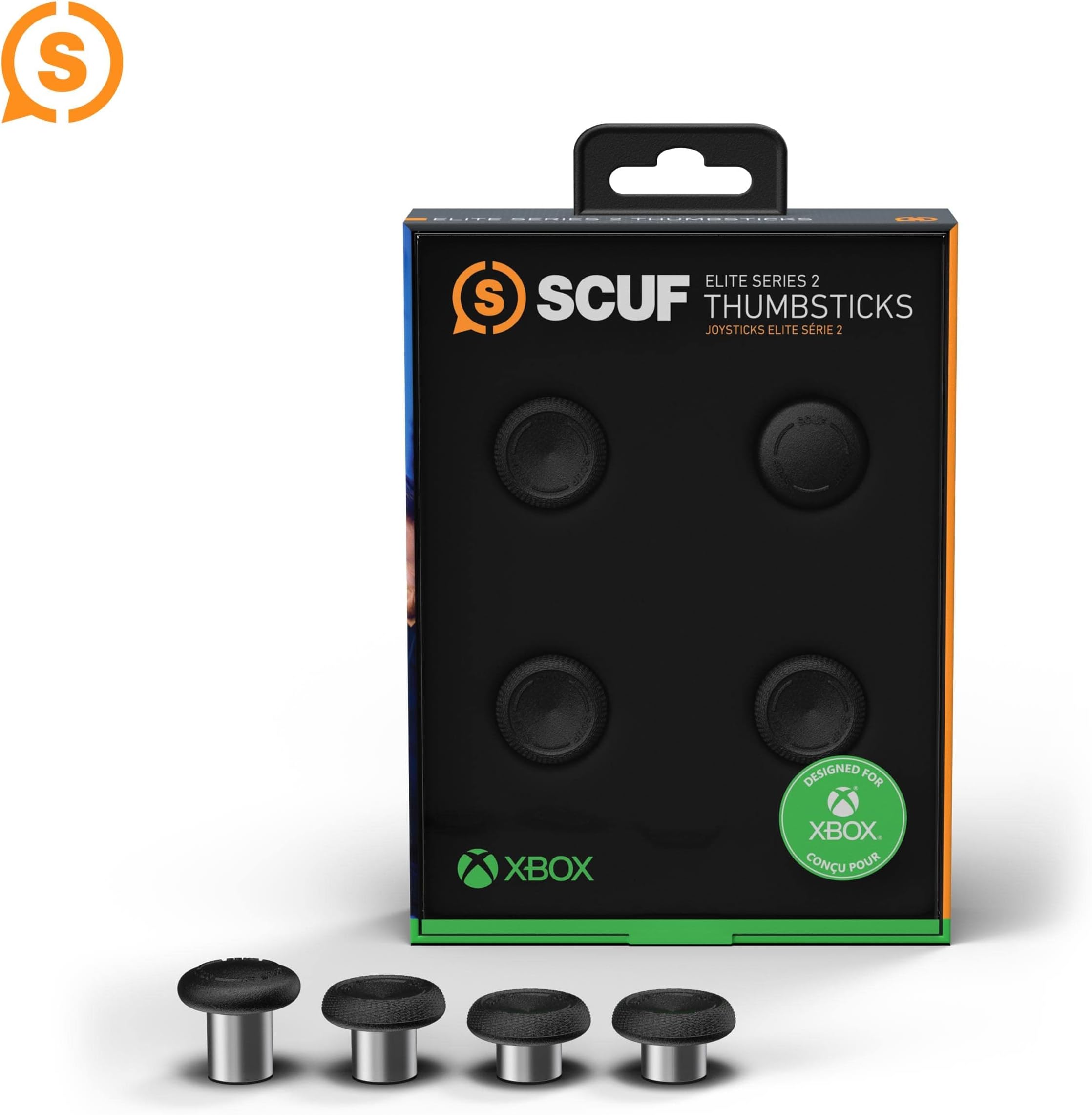 SCUF Elite Series 2 Thumbsticks for Xbox Elite Series 2 | 4-Pack – Black