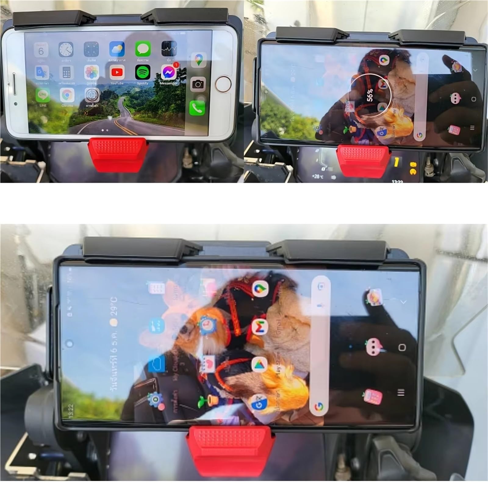 GPS Moto Soporte Soporte Navegación Teléfono Móvil Motocicleta para BMW para R 1300 GS para GS para R1300GS para R1300gs Carga Inalámbrica USB(Red)