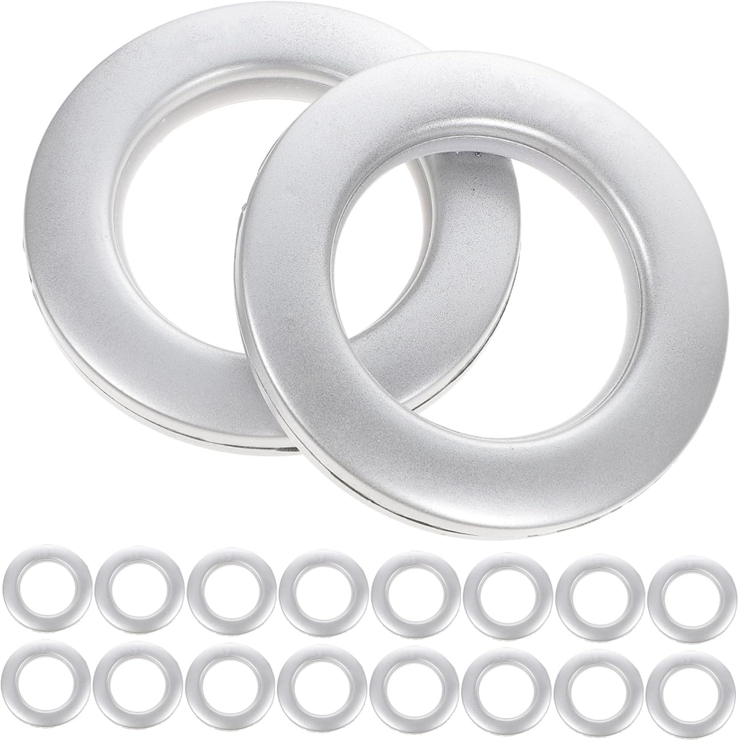 Cabilock 75pcs DIY Roman Curtain Rings Low Noise No Tool Install Perfect for Sheer Drapery Fabrics