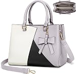 NEWHEY Top-Handle Handbag Waterproof Leather Purses for Women Satchel Handbags Crossbody & Shoulder Ladies Purse