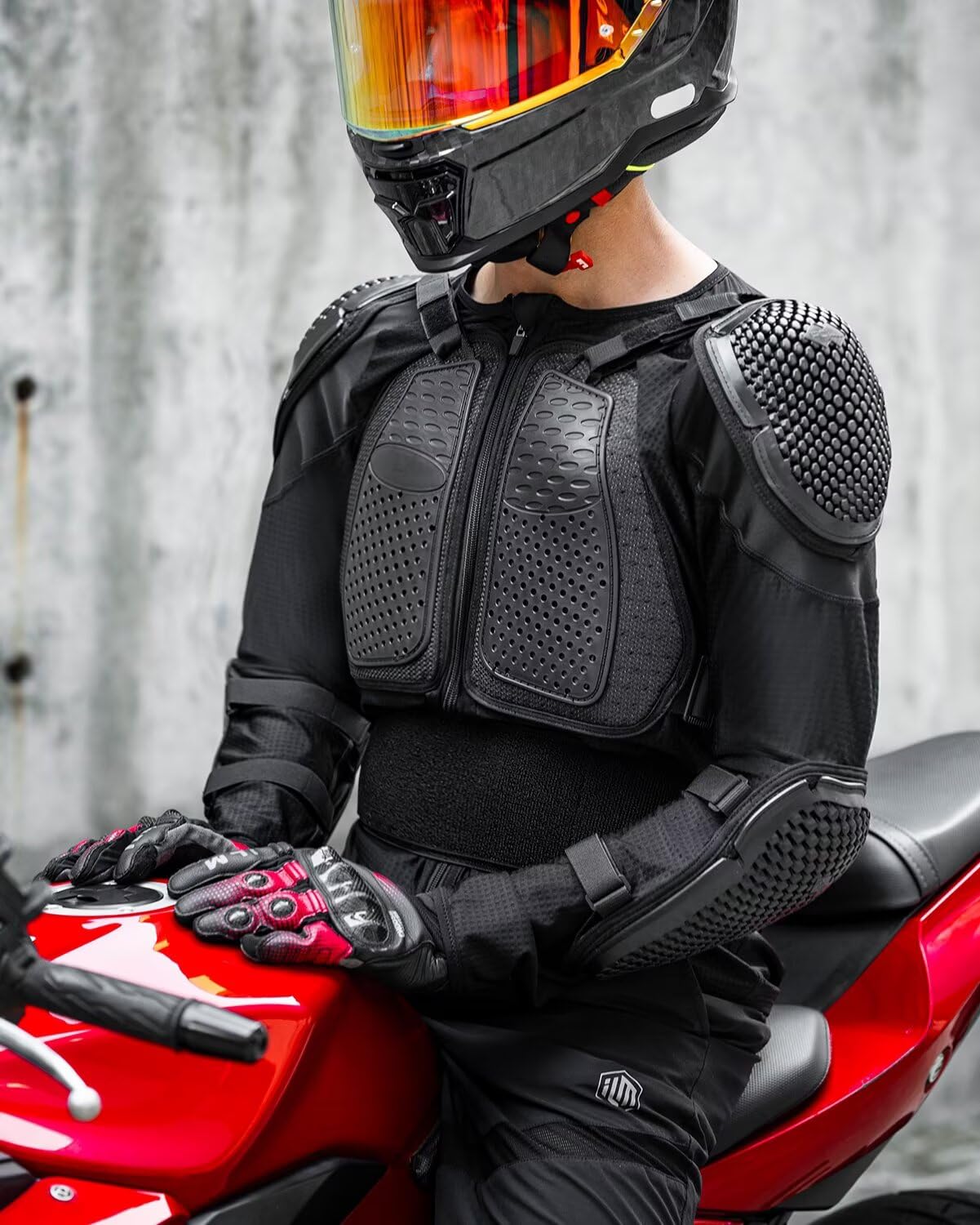 ILM Men Motorcycle Body Armor Jacket CE JA1