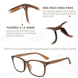 OPTOFENDY Progressive Multifocal Reading Glasses for Men Women, Anti Glare/Eyestrain Blue Light Blocking Computer Readers
