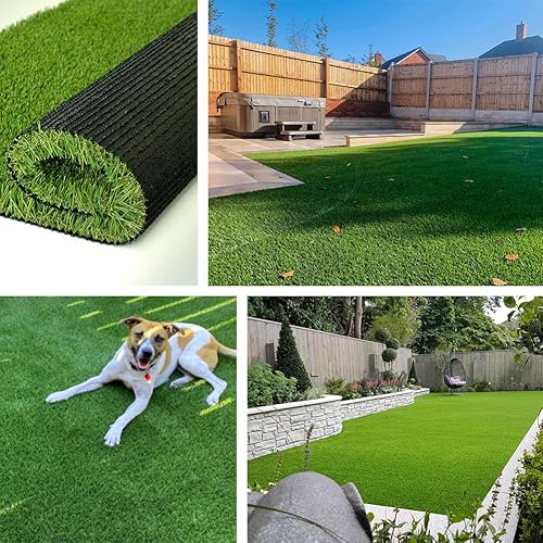 Miniatura 7 de LITA Césped artificial natural grueso y realista de lujo tamaño personalizado 14 x 24 pies, 1.5 pulgadas, césped sintético perfecto para interiores