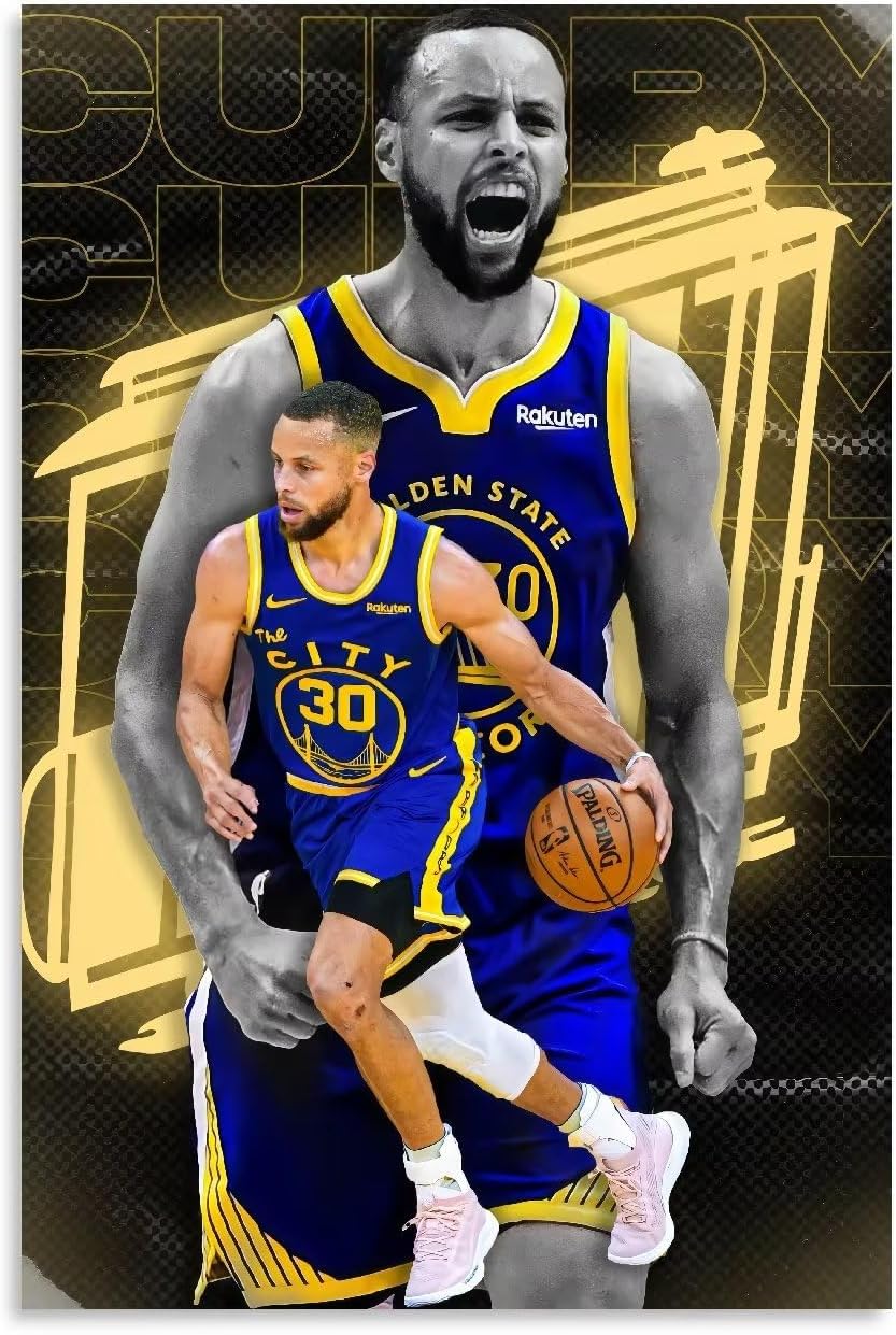 JADESA Inspiring Stephen Poster Curry 12x18inches Unframed Canvas Decoration Wall Art Gym Office Paintings Artistic Design Poster Transform Your Space