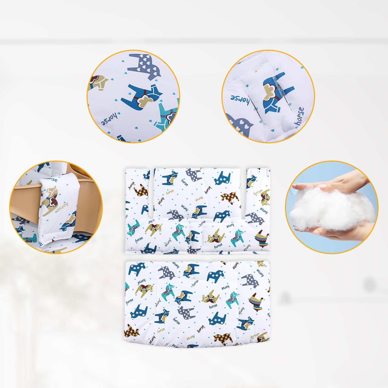 LLHQAMT for High Chair Cushion Soft And Comfortable Baby Seat Cover With Cute Graphics - Image 4