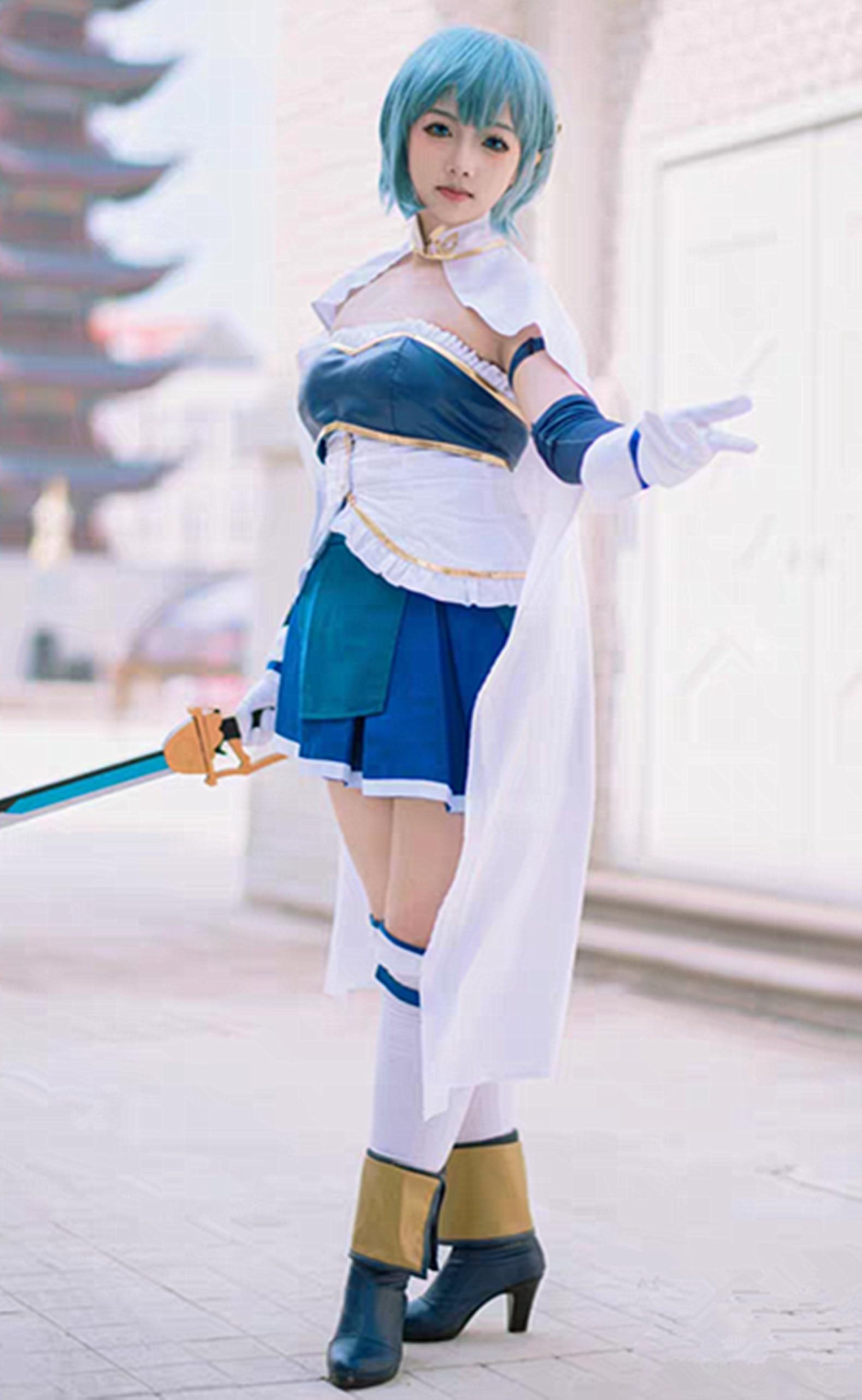 セール！　フルセット　魔法少女まどかマギカ 美樹さやか コスプレ 衣装 まどマギ セール！ フルセット 魔法少女まどかマギカ 美樹さやか コスプレ