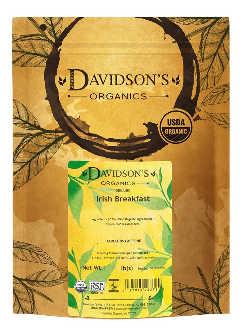 Davidson's Tea Bulk, Irish Breakfast, 16 Ounce